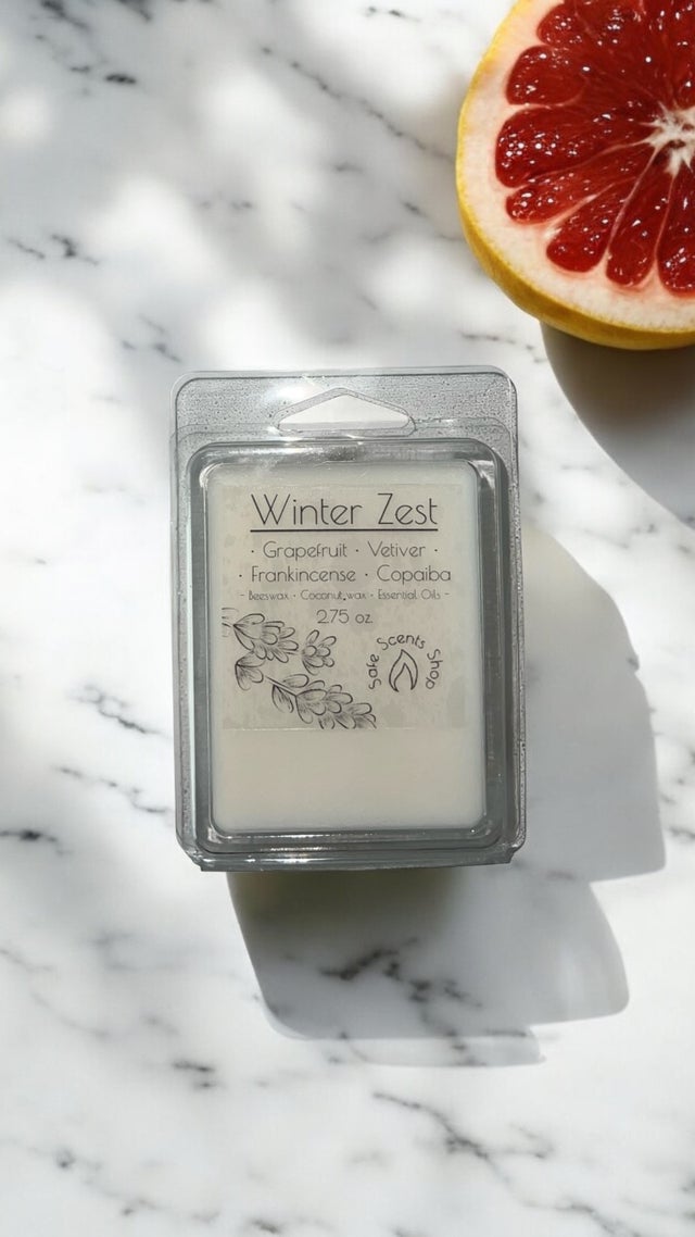 Winter Zest Candle | Bright & Cozy Winter Citrus | Safe Scents Shop